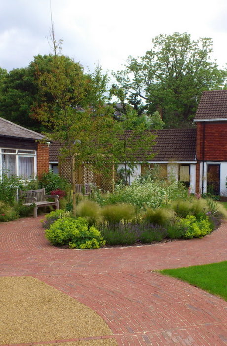 Care home garden Directional path