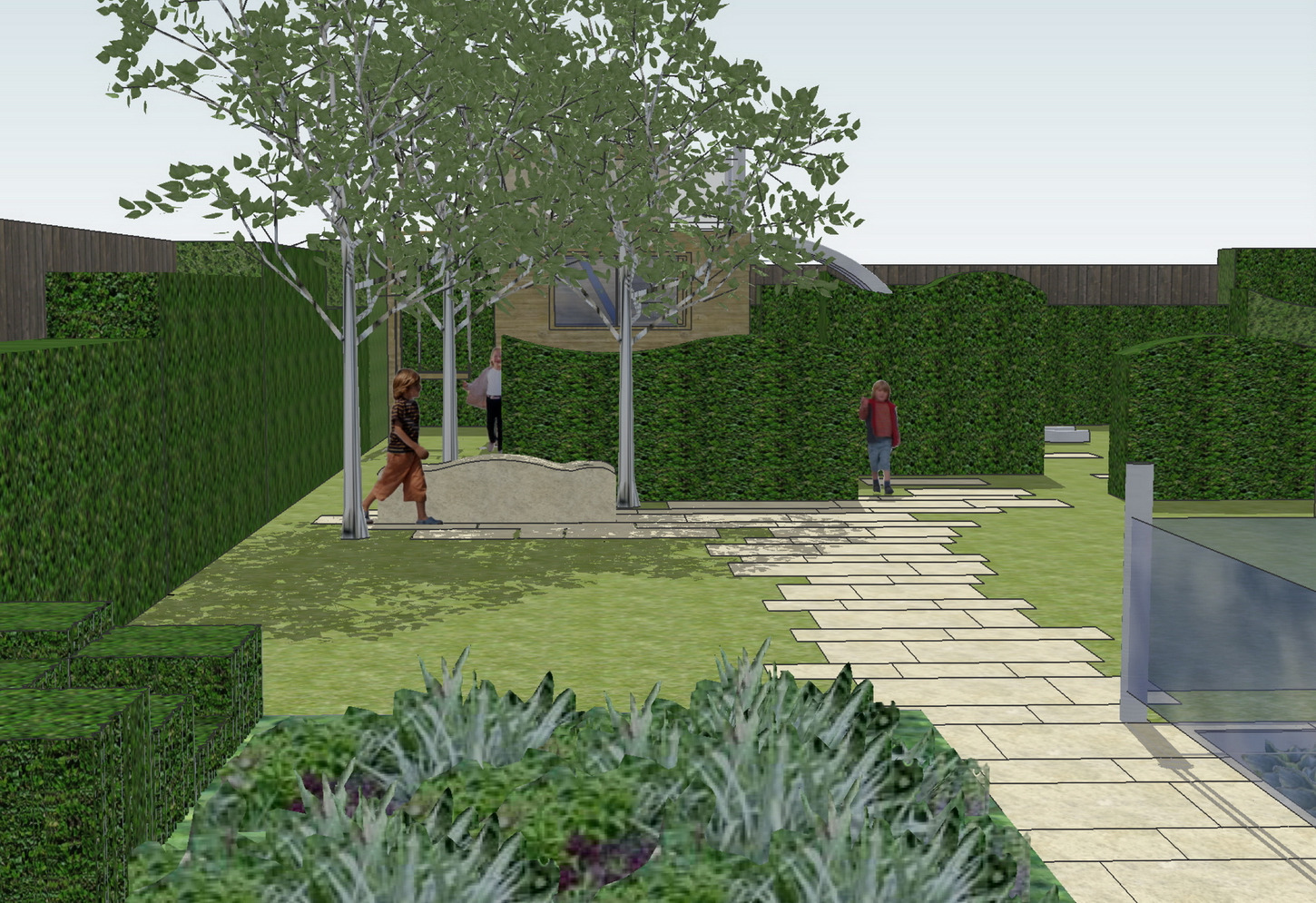 3D design for Low maintenance gardens