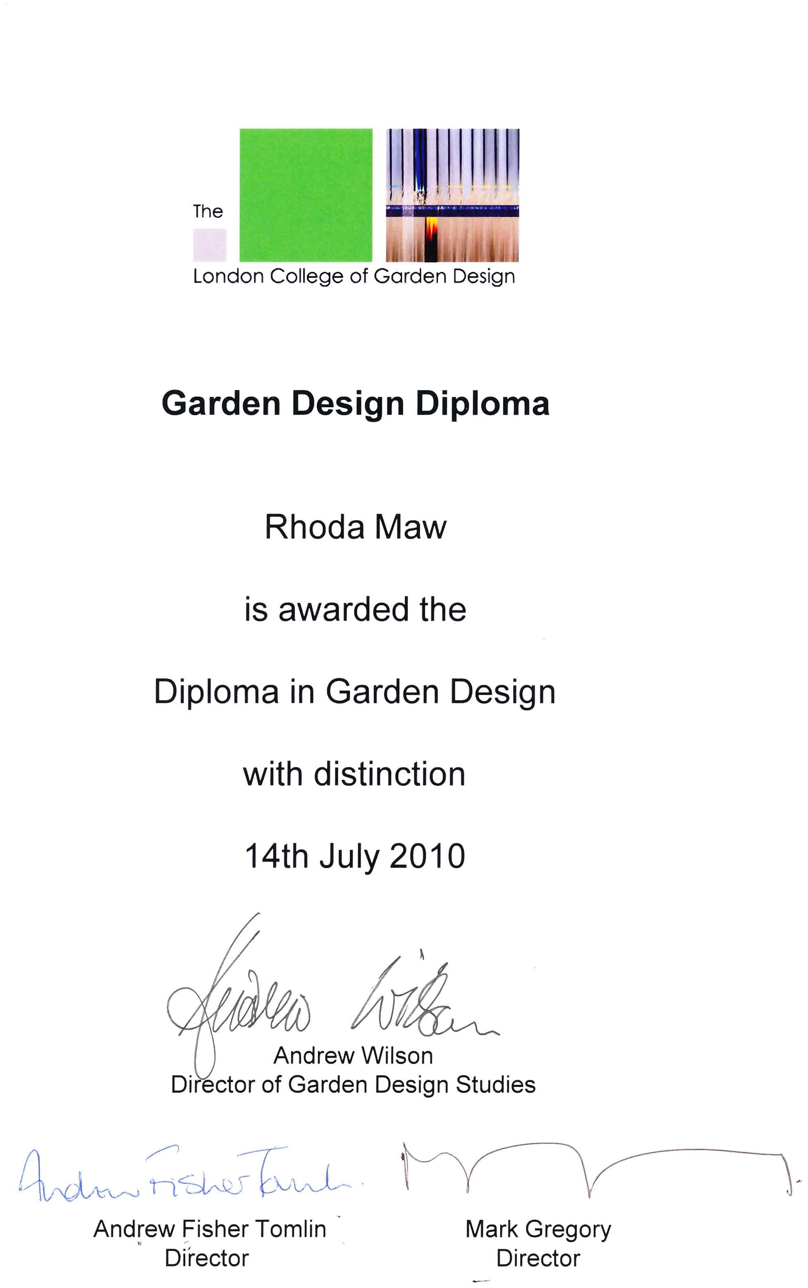 Professional garden Designer Rhoda Maw