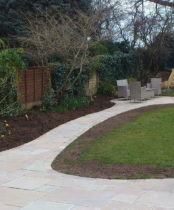Empty borders in this Pinner garden make it uninteresting and dull